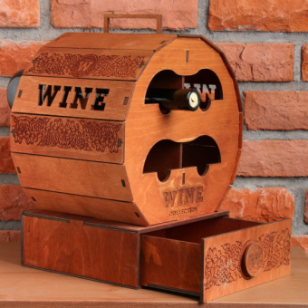 Винный мини-бар Бочка, 27 х 29 х 22 см