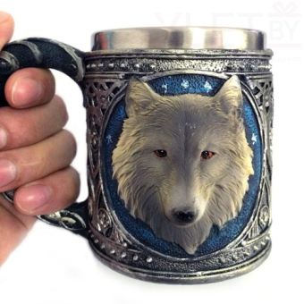 Кружка металлическая Волк