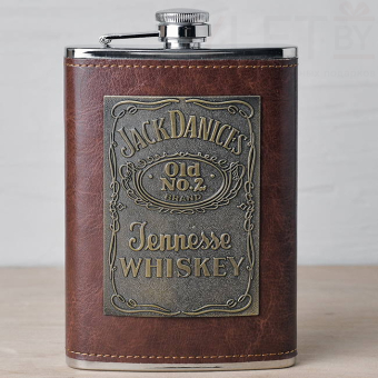 Набор фляжка и стопки Jack Daniels с табличкой