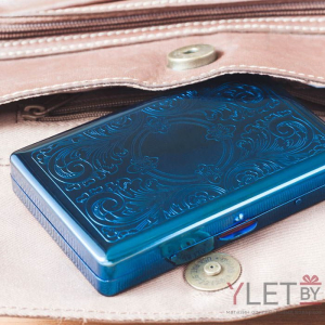 Портсигар металлический Синий