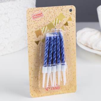 Свечи в торт Спираль 10 шт