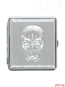Портсигар на 20 сигарет «Череп», 8.8×10 см