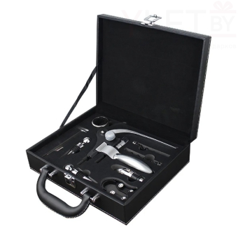 Набор винный в чемодане, черный