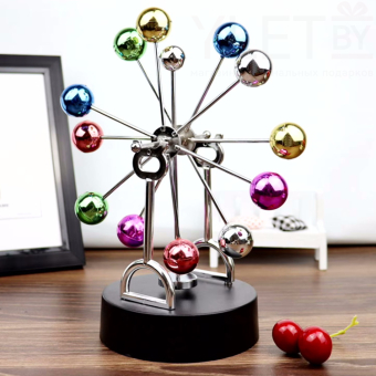 Маятник вечный двигатель Цветные шарики