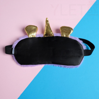 Маска для сна «Единорожка», фиолетовая