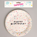 Тарелка бумажная Happy Birthday, набор 6 шт, 18 см