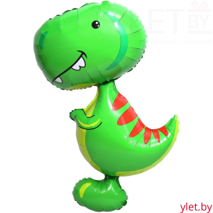 Шар (40''/102 см) Фигура, Динозавр Тираннозавр, Зеленый