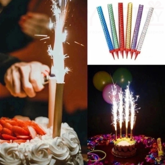 Свеча Фонтан для торта, Цветная 18 см, 1 шт