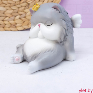 Копилка "King cat", grey (14 см), пластик