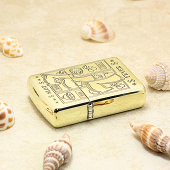 Зажигалка газовая Бонус 777 золото