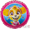 Шар (18''/46 см) Круг, Щенячий Патруль, С Днем Рождения! Розовый