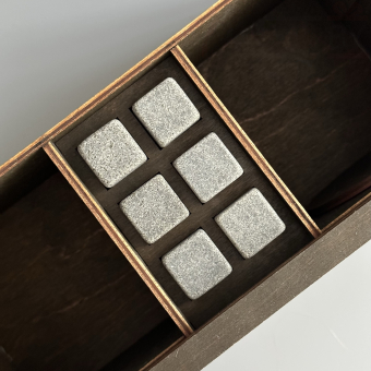 Набор для виски Premium “ Пей виски только это и умеешь ” (2 стакана + 6 камней + 2 подставки )