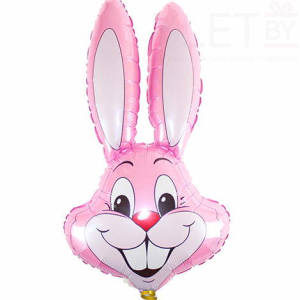 Шар (35''/89 см) Фигура, Заяц, Розовый