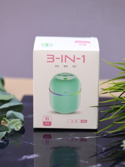 Настольный увлажнитель воздуха - ночник "Lucky flower", green, (портативный, USB)