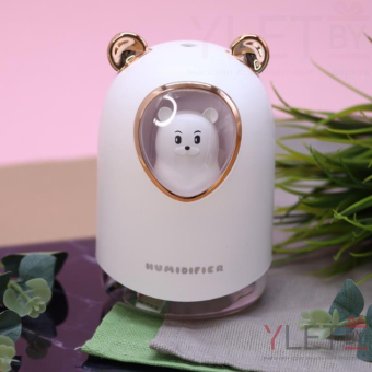 Настольный увлажнитель воздуха -  ночник "Bear in a spacesuit", white, (портативный,  USB)