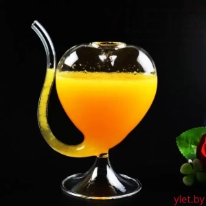 Бокал с трубочкой "Сердце"