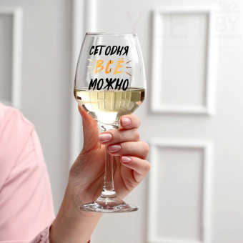 Бокал для вина «Можно все», 350 мл