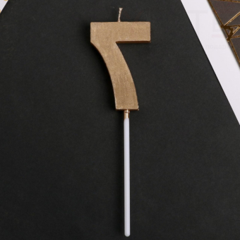 Свеча в торт цифра 7, Шампань