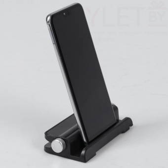 Табличка для номера телефона поворотная, черная