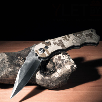 Нож складной Stainless Камуфляж светлый