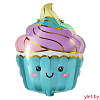 Шар (24''/61 см) Фигура, Кексик бирюзовый