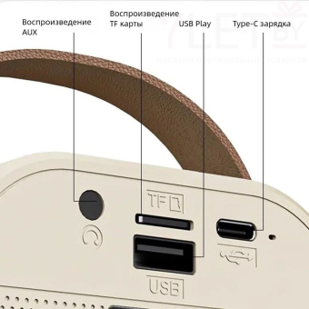 Портативная колонка караоке К12 квадратная Розовая