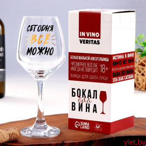 Бокал для вина «Можно все», 350 мл