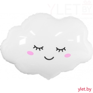 Шар (27''/69 см) Фигура, Облако, Белый