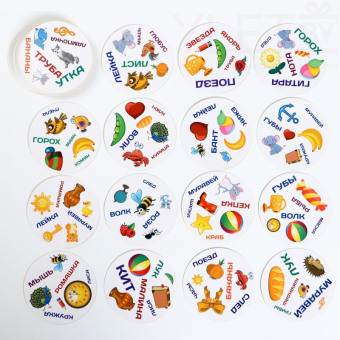 Настольная веселая игра на реакцию Дуббль Слова