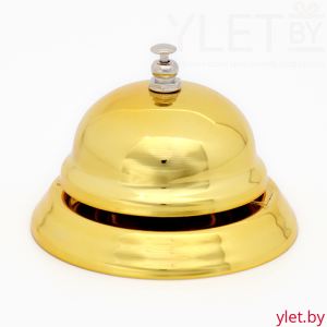 Звонок настольный золотой, 8 х 6 см