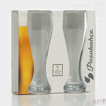 Стаканы для пива Pub 415 мл, стекло, прозрачные,