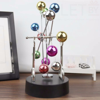 Маятник вечный двигатель Цветные шарики