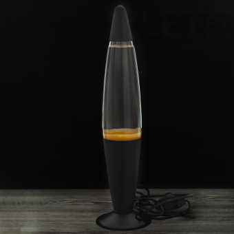 Лава лампа в черном корпусе 42 см Оранжевая