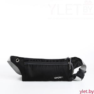 Сумка поясная "Resport" на молнии, 32*0,5*10 см, наружный карман, разъем для USB, черный