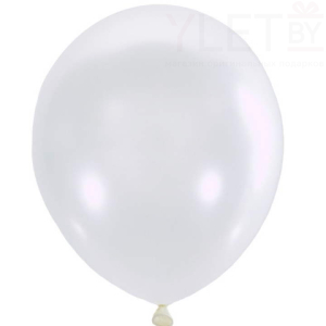 Шар (12''/30 см) Белый, металлик
