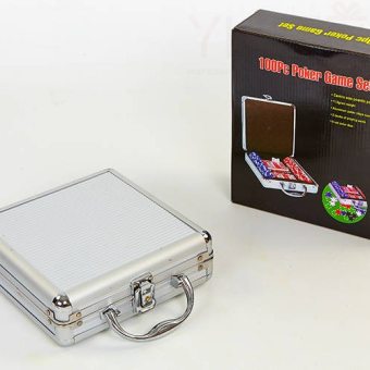 Набор для покера в кейсе 100 фишек с номиналом