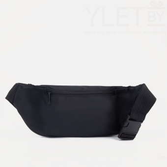 Сумка поясная "Toп" на молнии, 28*8*12 см, 3 наружных кармана, черный