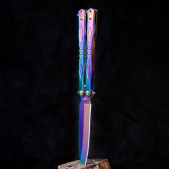 Нож бабочка Хамелеон Ромбы