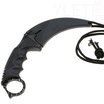 Нож керамбит нескладной черный Паутина