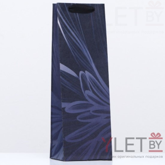 Пакет подарочный Фиолетовые лепестки, 12 х 36 х 8.5 см