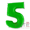 Шар (40''/102 см) Цифра, 5, Лайм