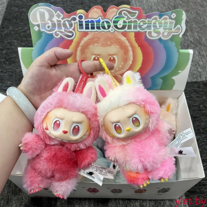 Labubu Лабубу в коробке игрушка-брелок плюшевая (цвета в ассортименте)