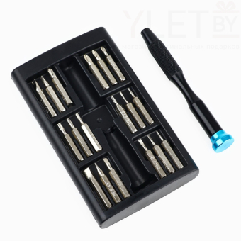 Подарочный набор отверток в фляге «Хочешь жить», 18 предметов