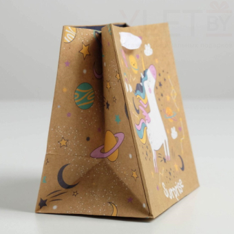 Пакет крафтовый квадратный Surprise 14 × 14 × 9 см
