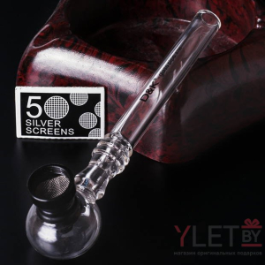 Курительный девайс стеклянный с приемником и набором сеточек