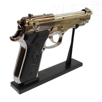 Зажигалка "Пистолет Беретта" большой серебро