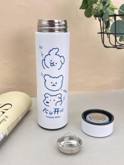 Термос с датчиком температуры «Nice animal», white (500 ml)