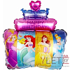 Шар (31''/79 см) Фигура, Принцессы Диснея, С Днем Рождения!
