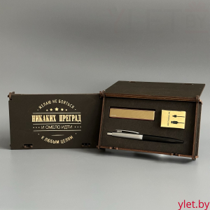 Подарочный набор " Никаких преград " (Ручка, USB зажигалка Ciger, зарядный кабель)