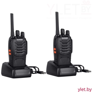 Рация портативная Baofeng BF-888S с гарнитурой, 2 шт